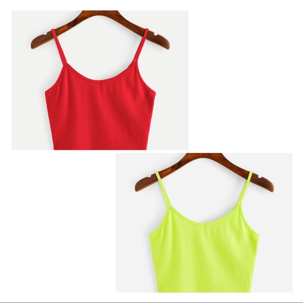 ♥️2 for $10♥️Shein Solid Rib Knit Crop Cami Tops